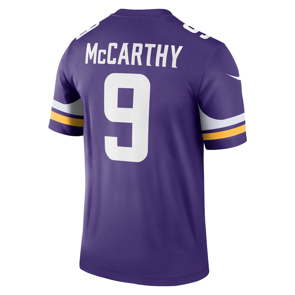 M.Vikings #9 J.J. McCarthy Purple Legend Player Performance Top Jersey