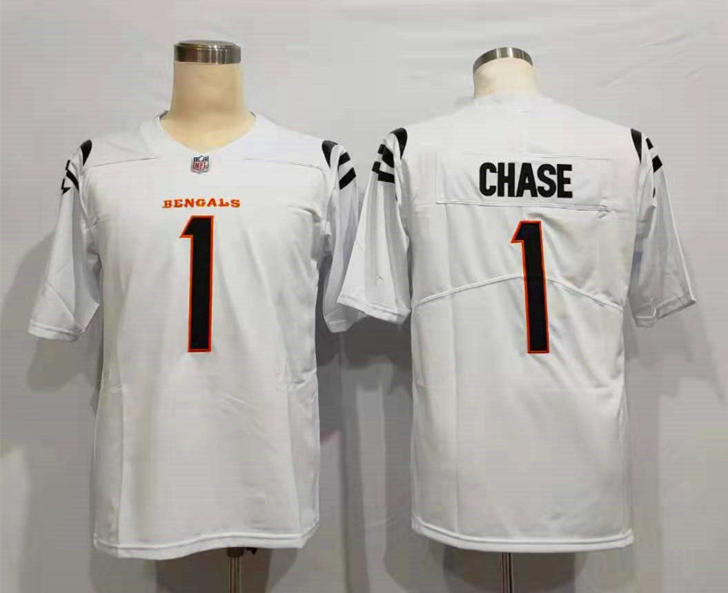 Men's Cincinnati Bengals Ja'Marr Chase White Game Jersey