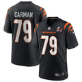 Jackson Carman Cincinnati Bengals  Super Bowl LVI Game Jersey - Black