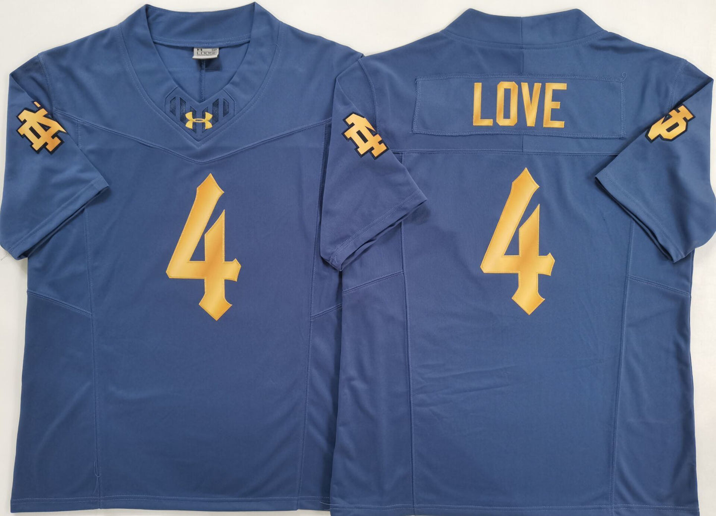 Men's Norte Dame Fighting Irish Jeremiyah Love Navy Player Game Jersey