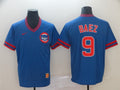 Men's Chicago Cubs Javier Baez Blue Stitched Jersey