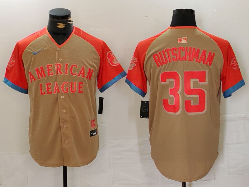 Men's American League Adley Rutschman #35 Cream 2024 MLB All-Star Game Limited Player Jersey1