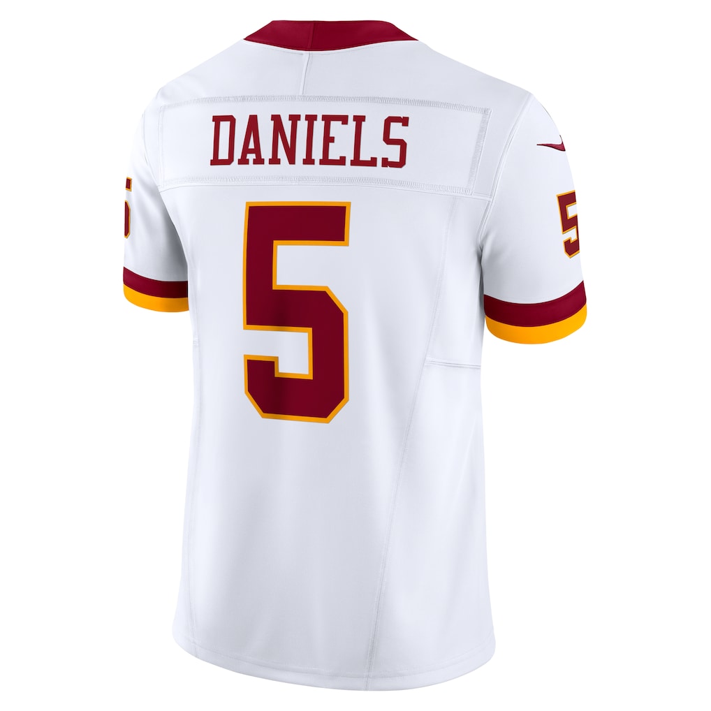 W.Commanders #5 Jayden Daniels White Vapor F.U.S.E. Limited Super Bowl Era Jersey