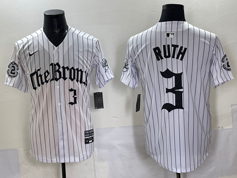 Men's New York Yankees Babe Ruth White Alternate Game Jersey