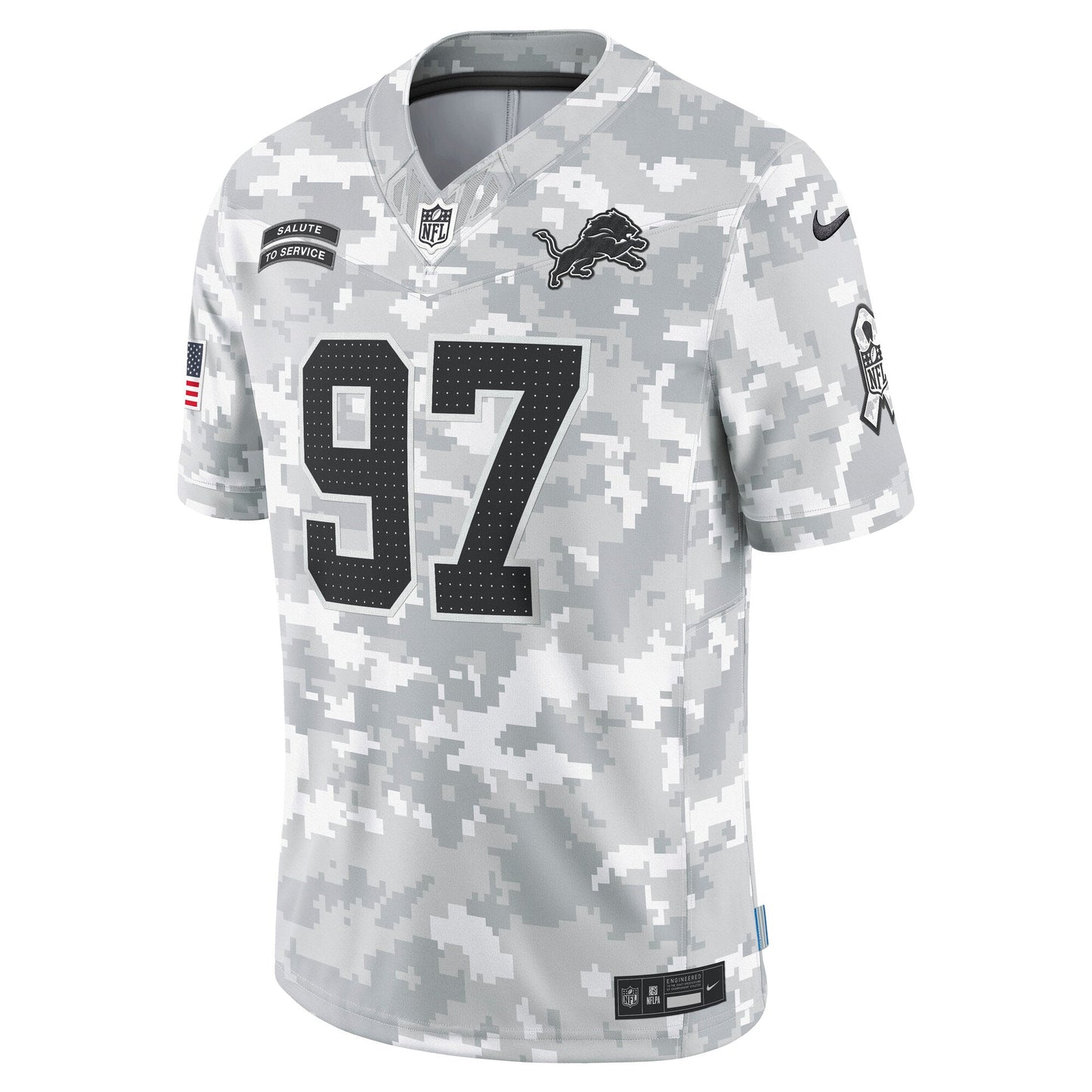 Aidan Hutchinson Detroit Lions  2024 Salute to Service Limited Jersey - Arctic Camo