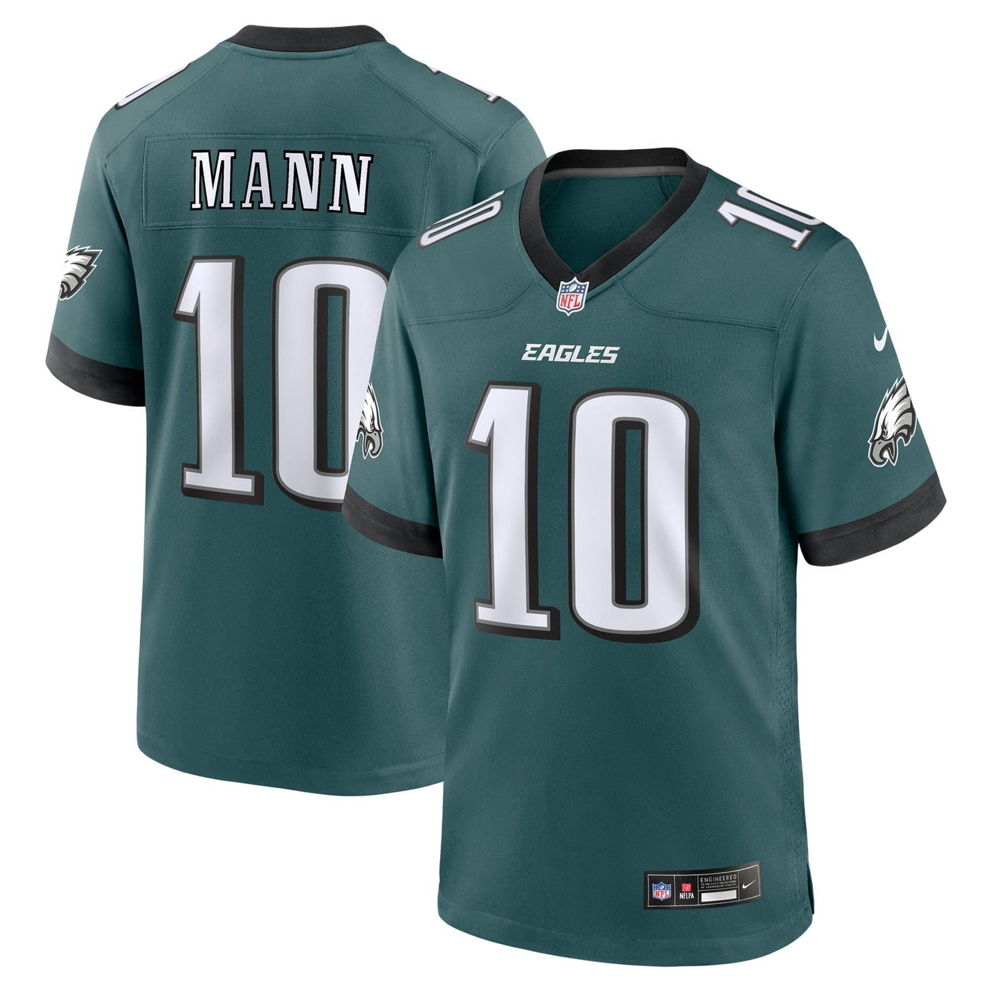 Braden Mann Philadelphia Eagles  Team Game Jersey - Midnight Green