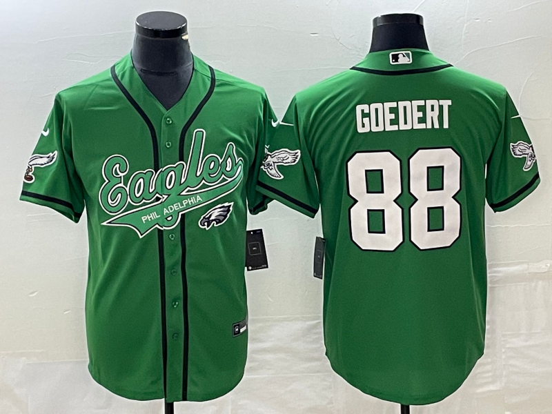 Men's Philadelphia Eagles Dallas Goedert Kelly Green Game Jersey Joint Edition