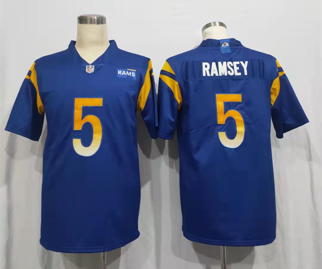 Men's Los Angeles Rams Jalen Ramsey #5 Blue Team Vapor Limited Jersey1