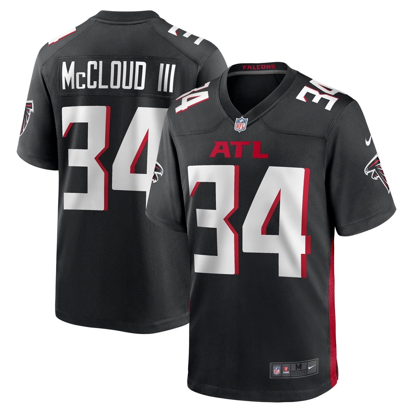 Ray-Ray McCloud III Atlanta Falcons  Team Game Jersey -  Black