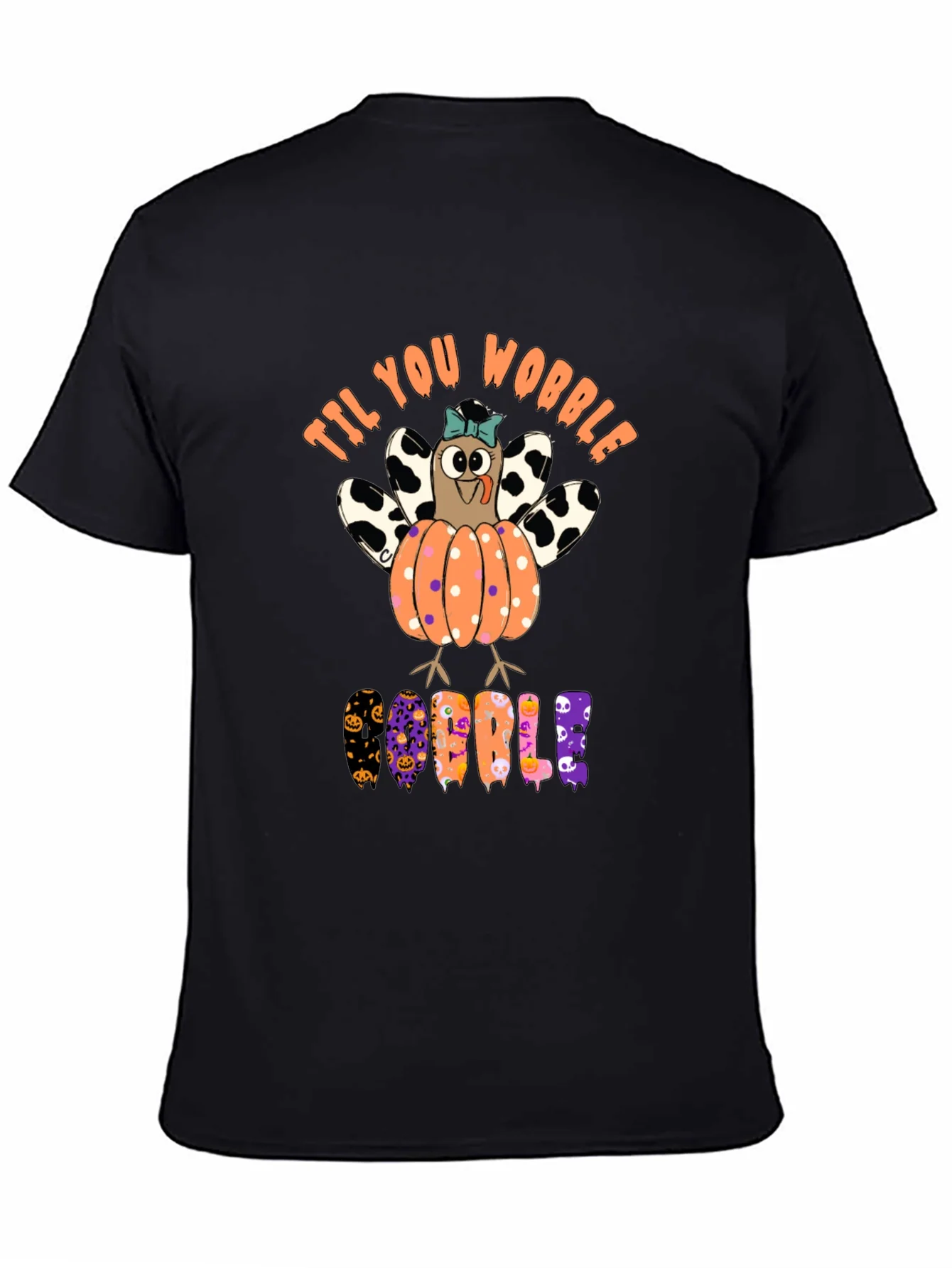 Til You Wobble Turkey Pumpkin Halloween T-Shirt