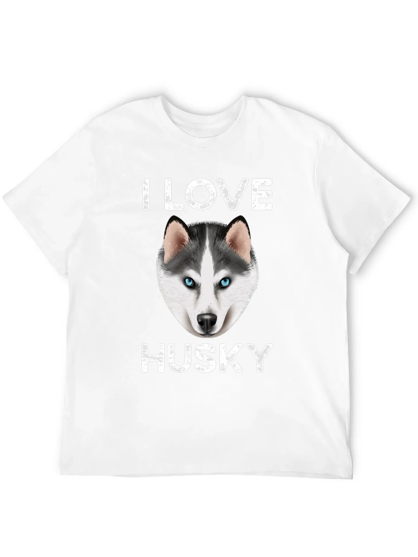 I Love Husky Graphic T-Shirt - Black