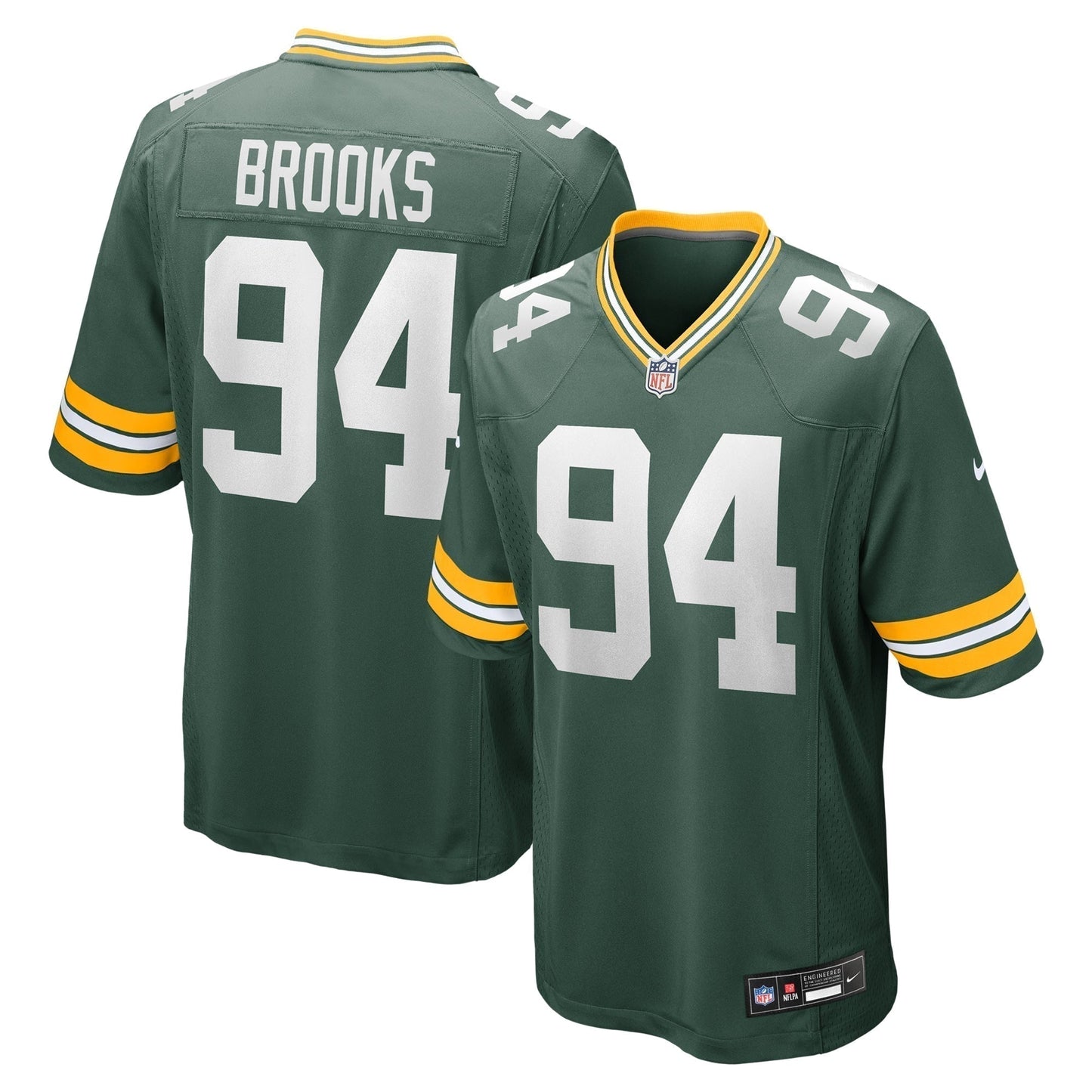 Karl Brooks Green Bay Packers   Game Jersey -  Green
