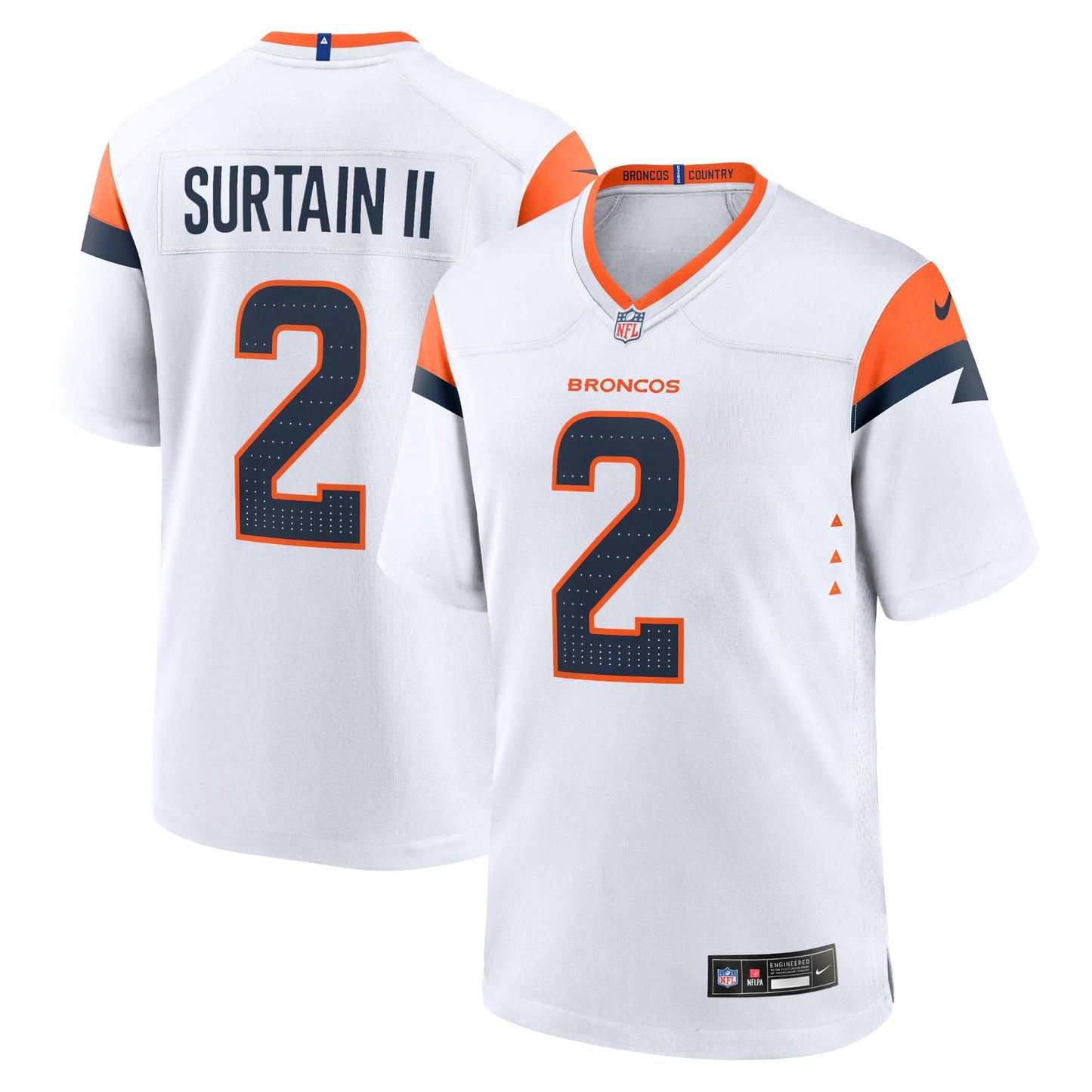 Denver Broncos Patrick Surtain II White Mile High Collection Game Jersey