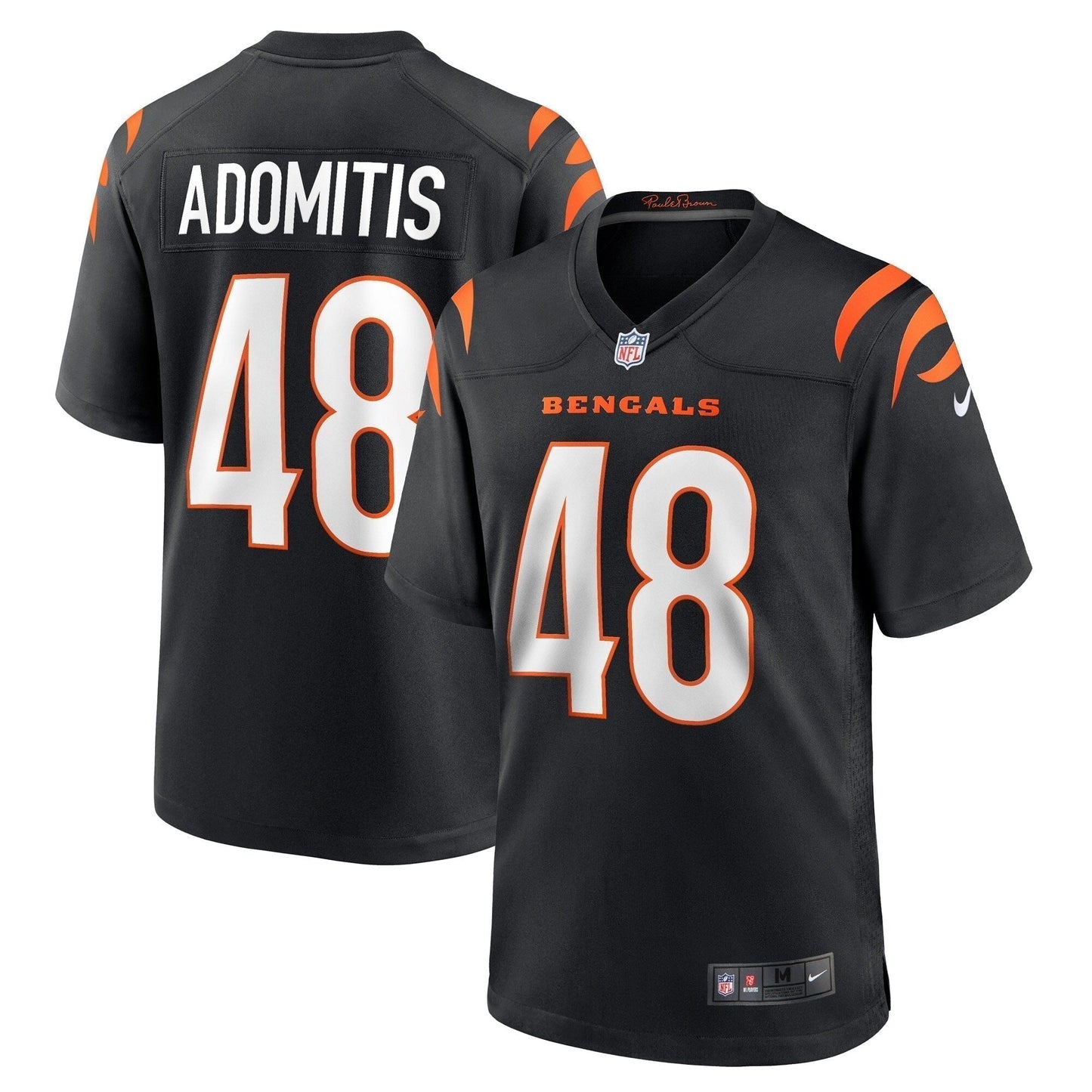 Cal Adomitis Cincinnati Bengals  Game   Jersey - Black