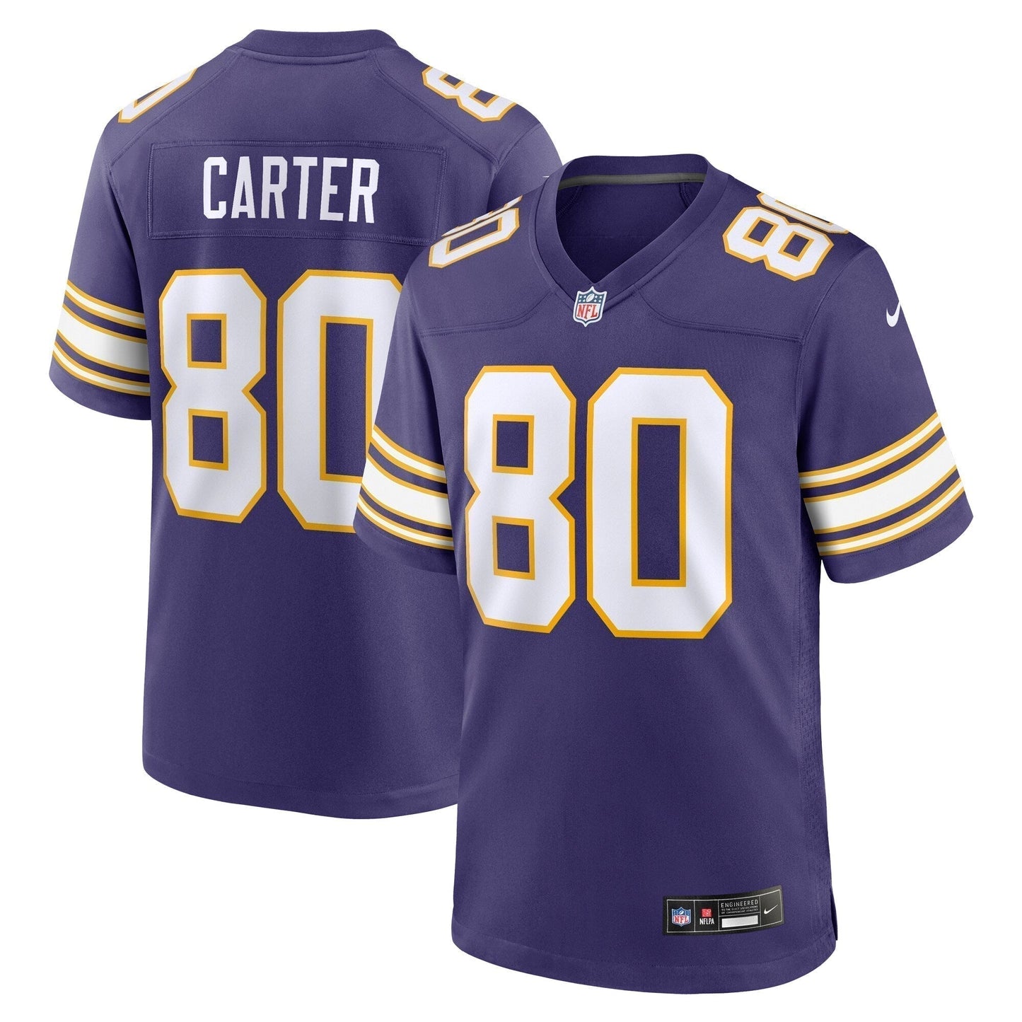 Cris Carter Minnesota Vikings  Classic Retired   Game Jersey - Purple