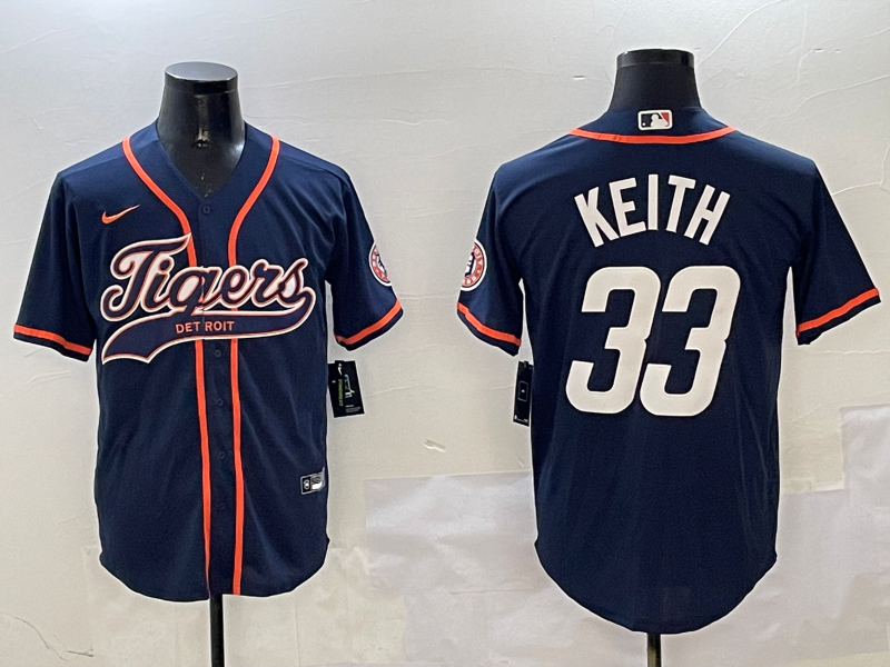 Men's Detroit Tigers Colt Keith Navy Player Jersey