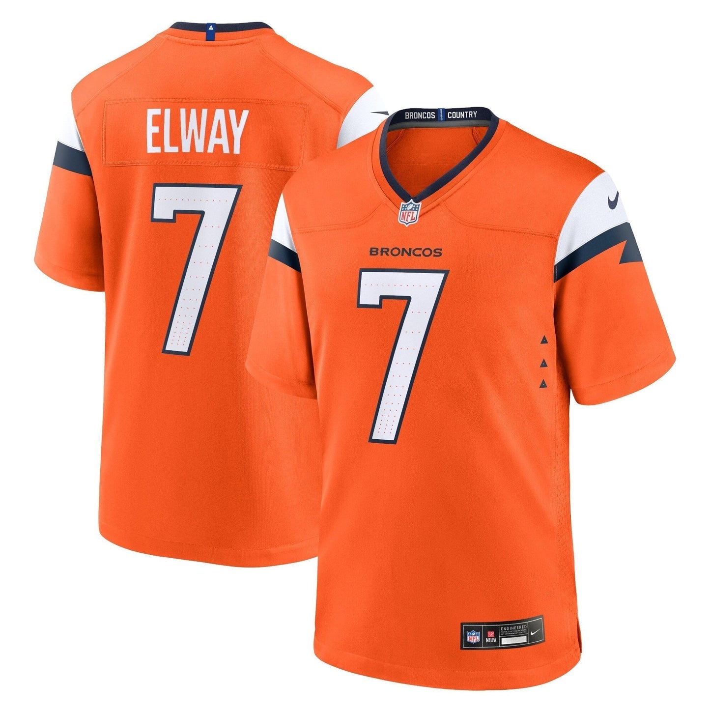 John Elway Denver Broncos  Mile High Collection Retired   Game Jersey - Orange