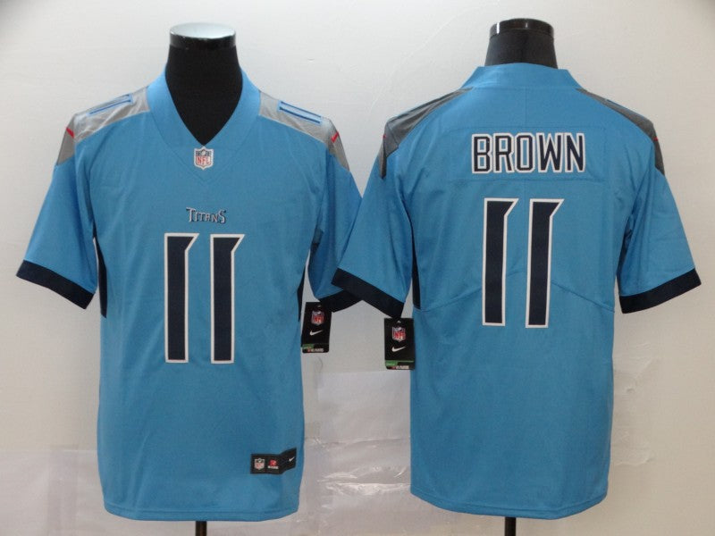 Men's Tennessee Titans A.J. Brown Light Blue Game Jersey
