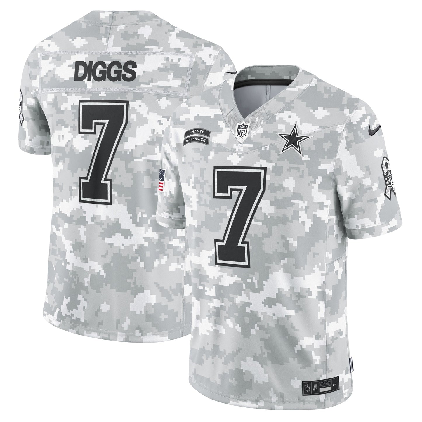 Trevon Diggs Dallas Cowboys  2024 Salute to Service Limited Jersey - Arctic Camo