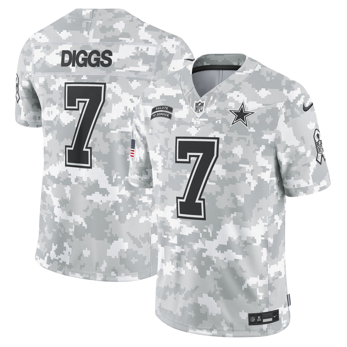 Trevon Diggs Dallas Cowboys  2024 Salute to Service Limited Jersey - Arctic Camo