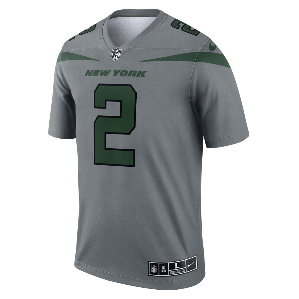 Zach Wilson New York Jets  Inverted Legend Jersey - Gray