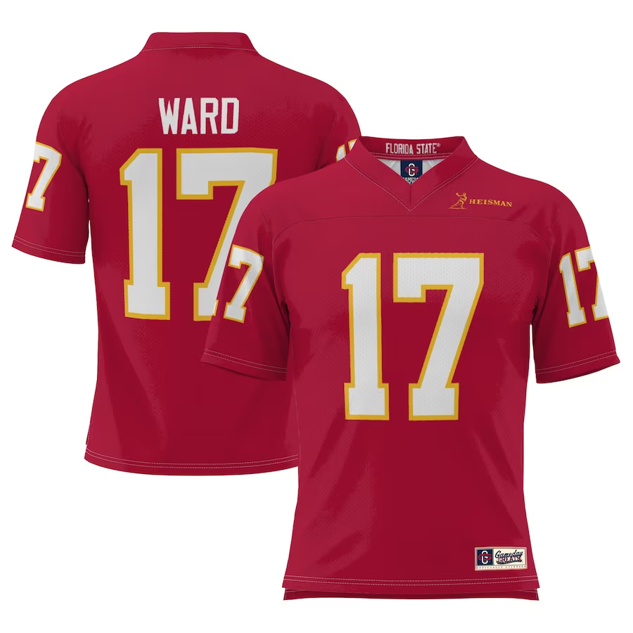 Men's Florida State Seminoles Charlie Ward Red Player Game Jersey