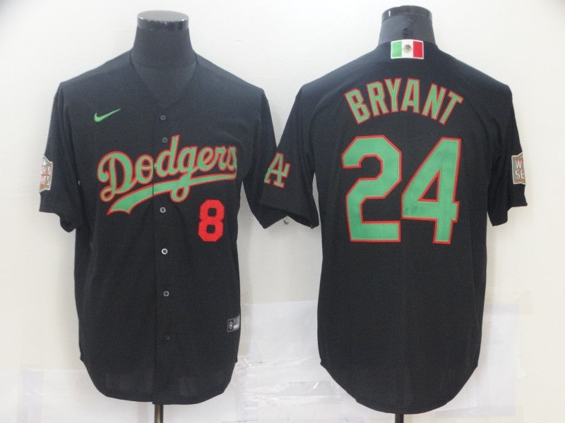 Men's Los Angeles Dodgers Kris Bryant -24 Black Stitched Jersey