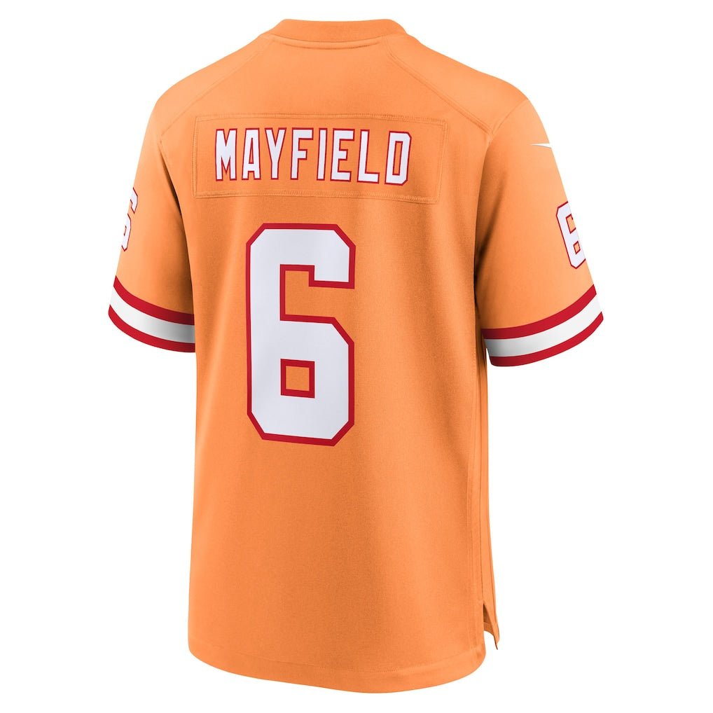 TB.Buccaneers #6 Baker Mayfield Creamsicle 50th Season Game Jersey
