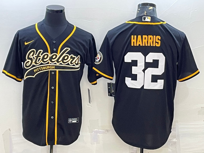 Men's Pittsburgh Steelers Franco Harris Black Player Jersey