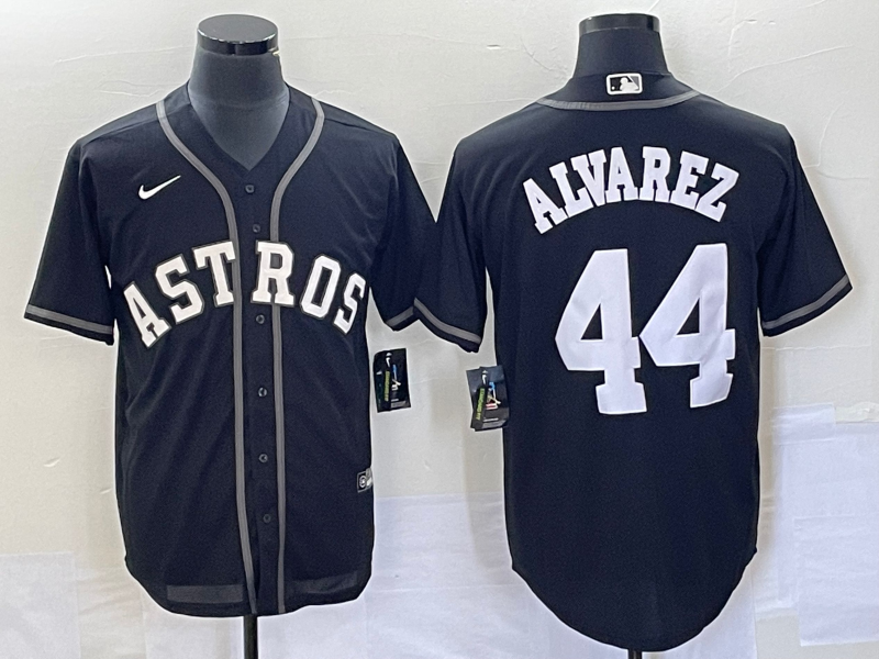 Men's Houston Astros Yordan Alvarez Black Lights Out Replica Player Jersey