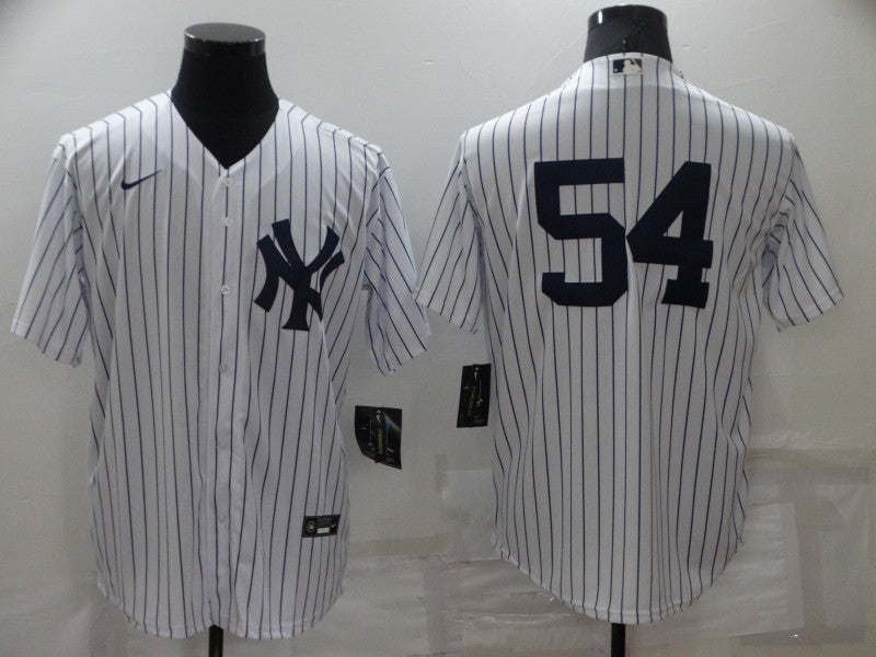 Men's New York Yankees Aroldis Chapman White Replica Player Name Jersey