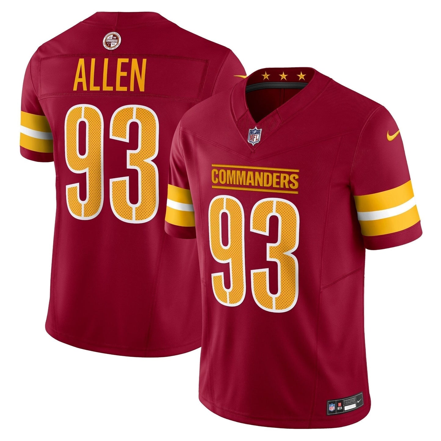 Jonathan Allen Washington Commanders  Vapor F.U.S.E. Limited Jersey - Burgundy