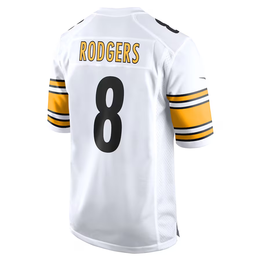 Men's Pittsburgh Steelers Aaron Rodgers  White Game Jersey