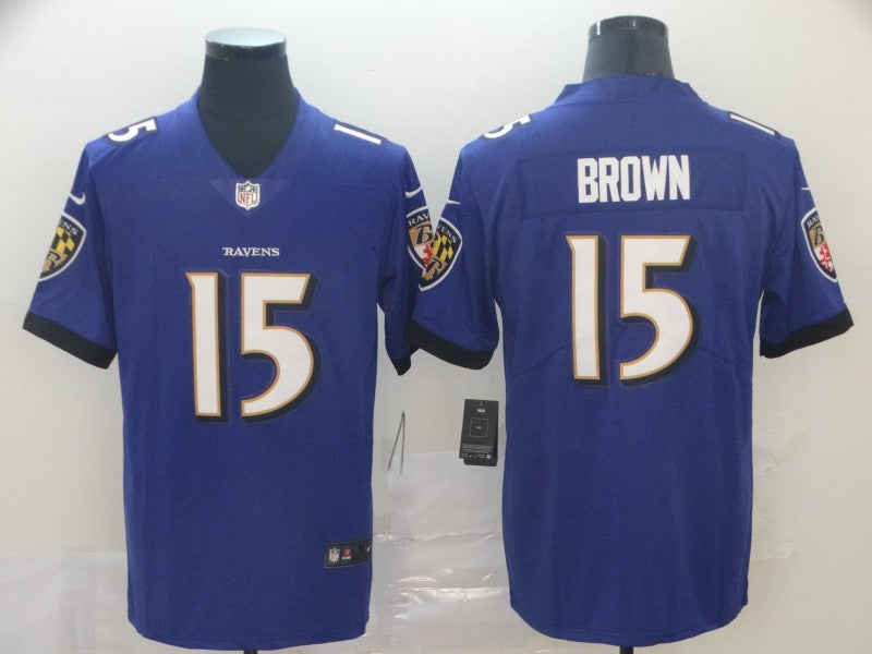 Men's Baltimore Ravens Marquise Brown Purple Game Player Jersey