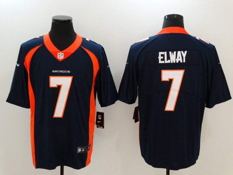 Men's Denver Broncos John Elway Navy Game Player Jersey