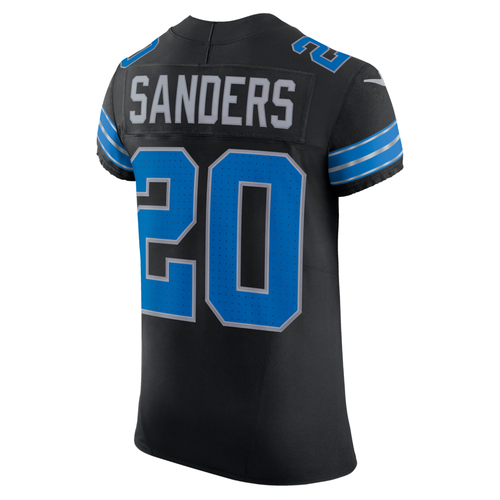 D.Lions #20 Barry Sanders Black Alternate Vapor F.U.S.E. Elite Jersey