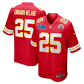 Men's Kansas City Chiefs Clyde Edwards-Helaire Red Super Bowl LVII Patch Game Jersey