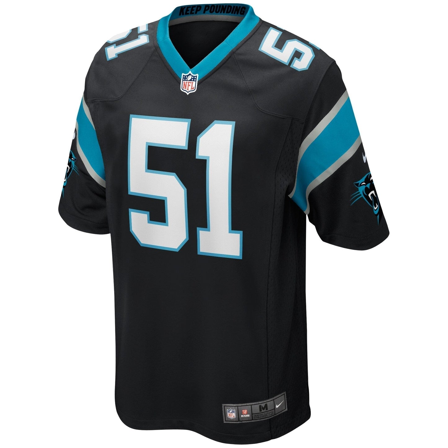 Sam Mills Carolina Panthers  Game Retired   Jersey - Black