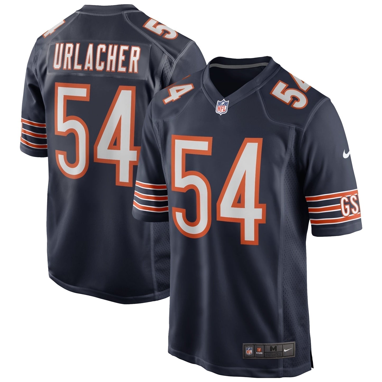 Brian Urlacher Chicago Bears  Game Retired   Jersey - Navy