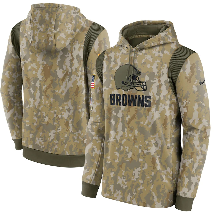 Men's Cleveland Browns 2021 Salute to Service Hoodie Camouflage