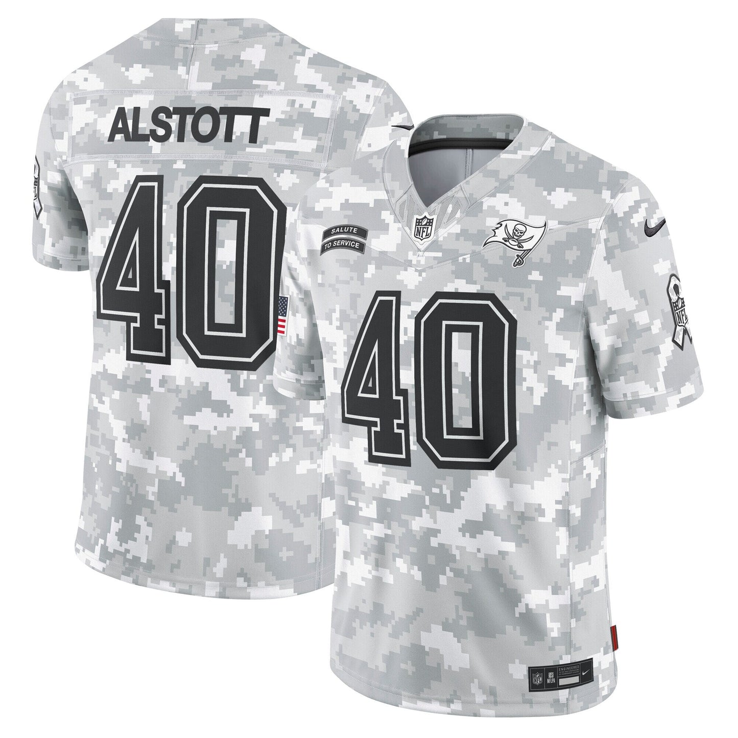 Mike Alstott Tampa Bay Buccaneers  2024 Salute to Service Retired   Limited Jersey - Arctic Camo