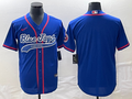 Men's Toronto Blue Jays1 Blue Blank Replica Player Jersey