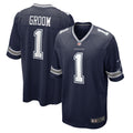 Number 1 Groom Dallas Cowboys  Game Jersey - Navy