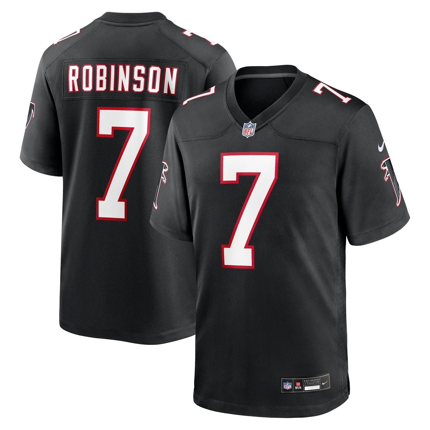 Bijan Robinson Atlanta Falcons   Throwback Game Jersey - Black