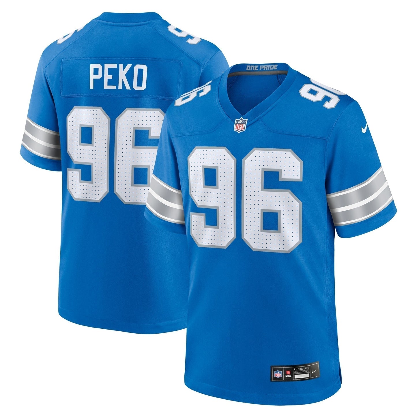 Kyle Peko Detroit Lions  Game Jersey -  Blue