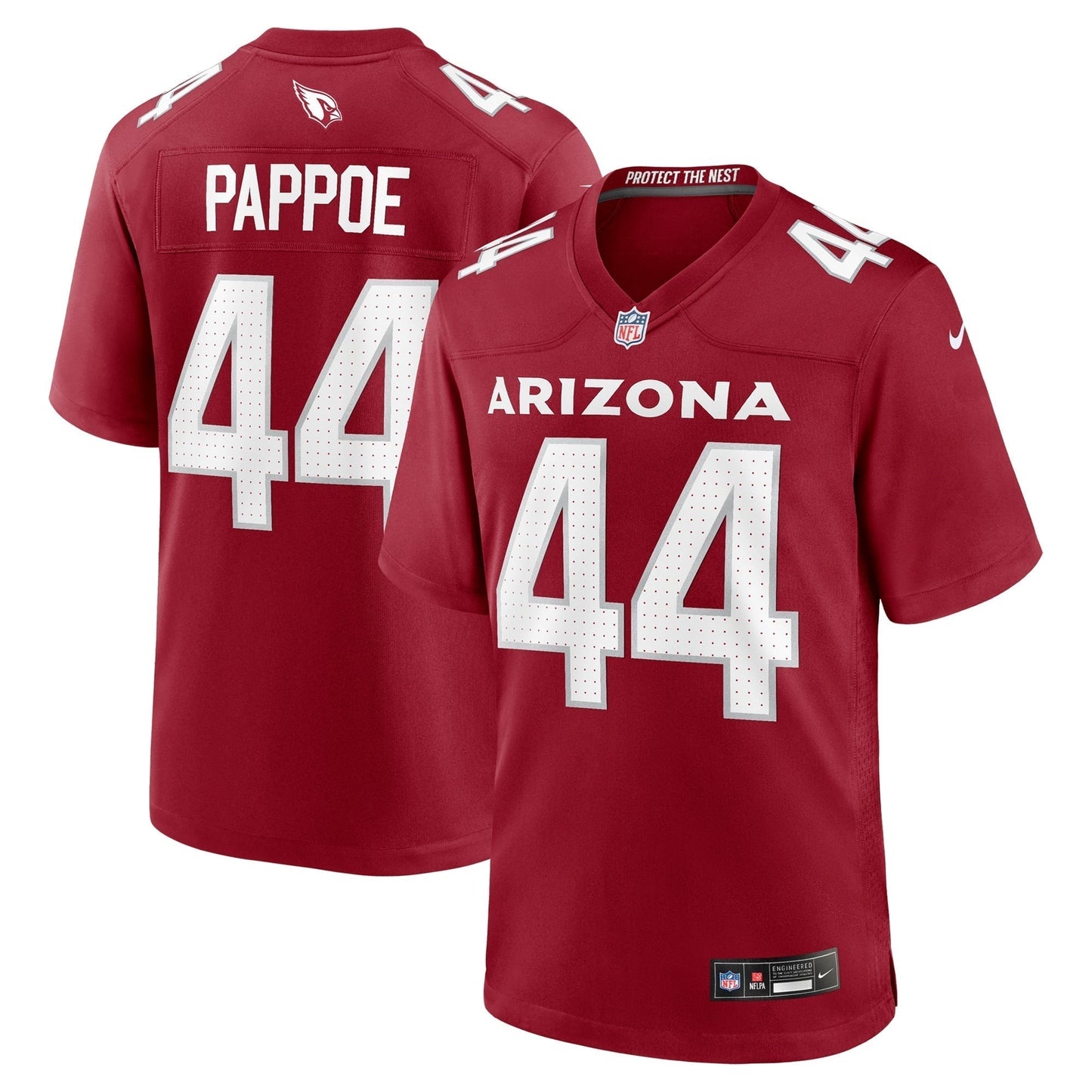 Owen Pappoe Arizona Cardinals  Team Game Jersey -  Cardinal