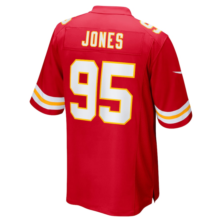 Men's  Chris Jones Red Kansas City Chiefs Super Bowl LIX Game Jersey