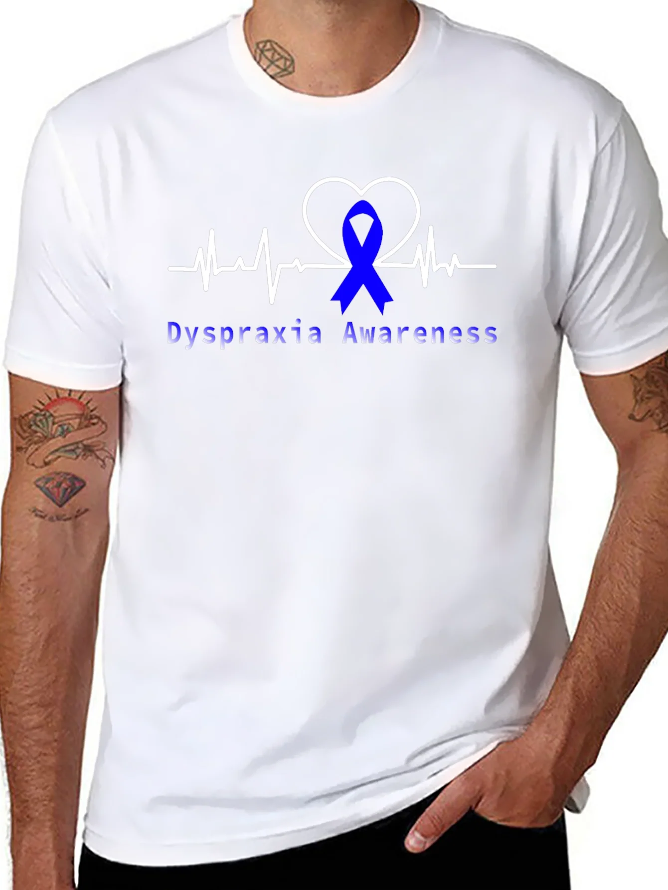 Dyspraxia Awareness Heartbeat T-Shirt