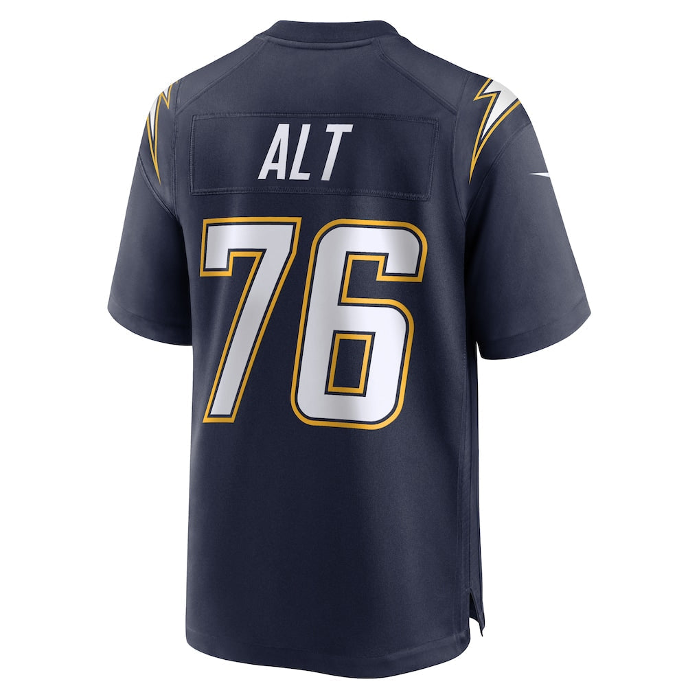 LA.Chargers #76 Joe Alt Powder Navy Alternate Charger Power Game Player Jersey