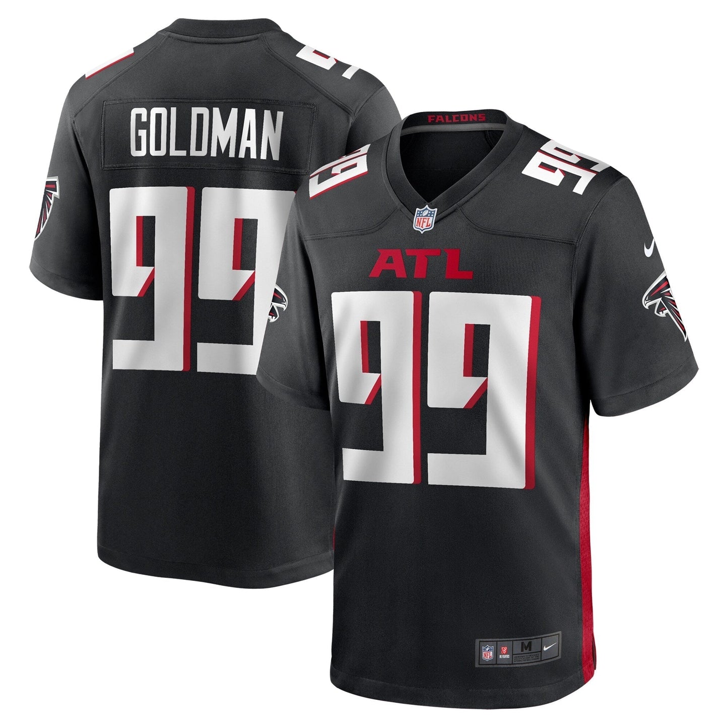Eddie Goldman Atlanta Falcons  Team Game Jersey -  Black